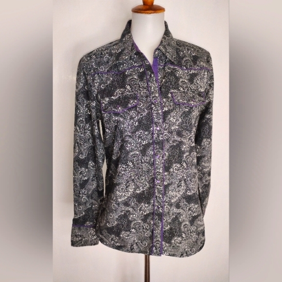 RETRO PAISLEY COWGIRL SHIRT - Picture 2 of 10